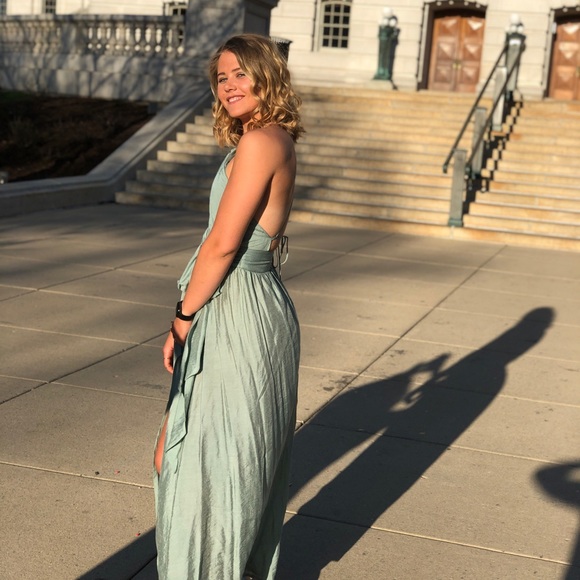 White Fox Boutique Mint Maxi Dress 